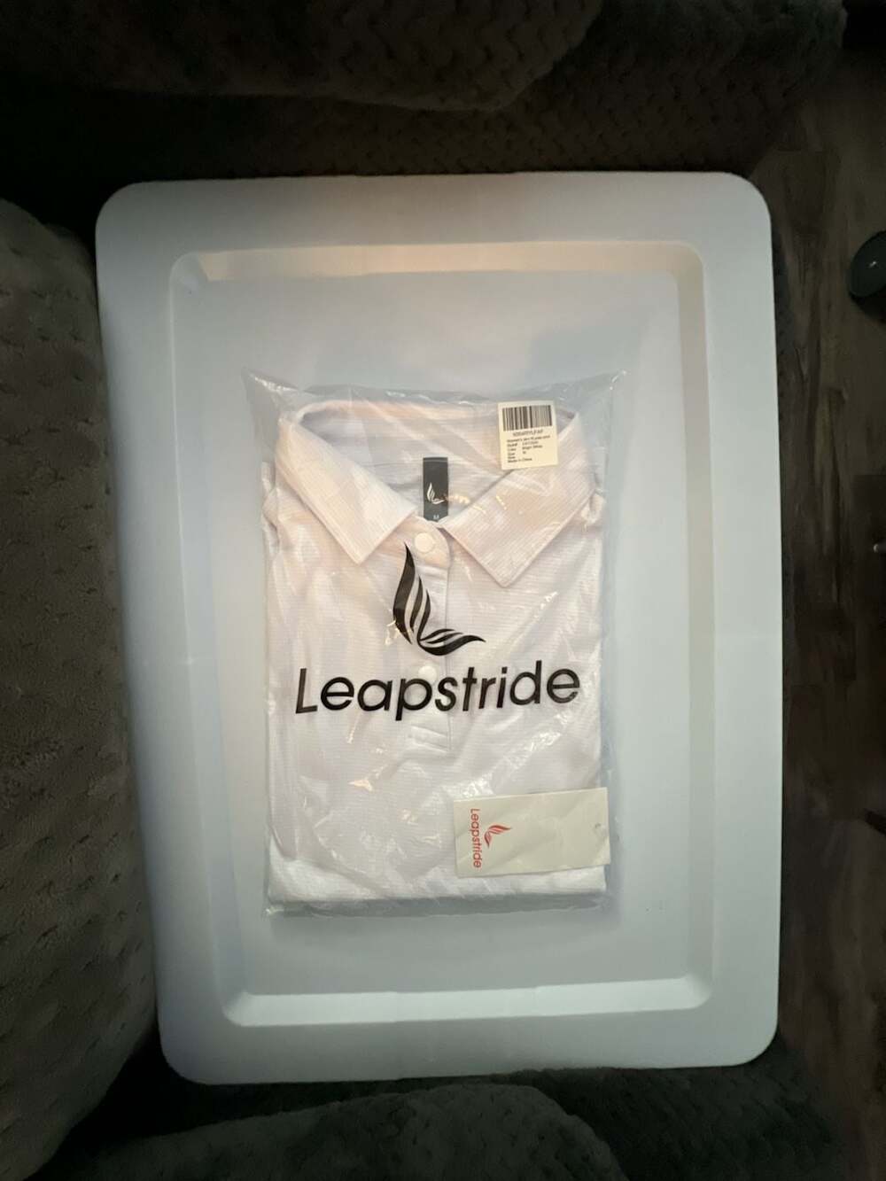 Leapstride Women's Slim Fit Quick Dry Golf Polo Shirt White Medium